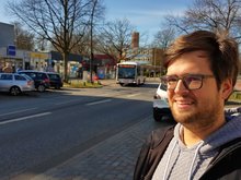 Timo B. Kranz an der Borsteler Chaussee
