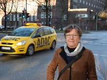 Käthe Fromm an der Einmündung