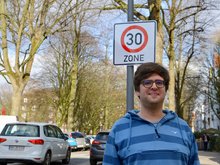 Timo B. Kranz an der Semperstraße