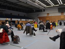 Blick in den "Sitzungssaal", die Sporthalle Hamburg